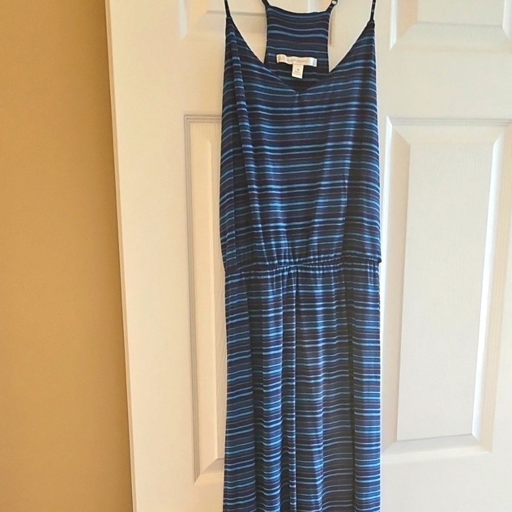 Blue Striped Maxi Dress